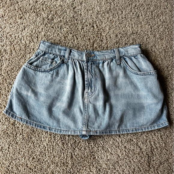 We the Free Denim Mini Skort - Picture 1 of 5